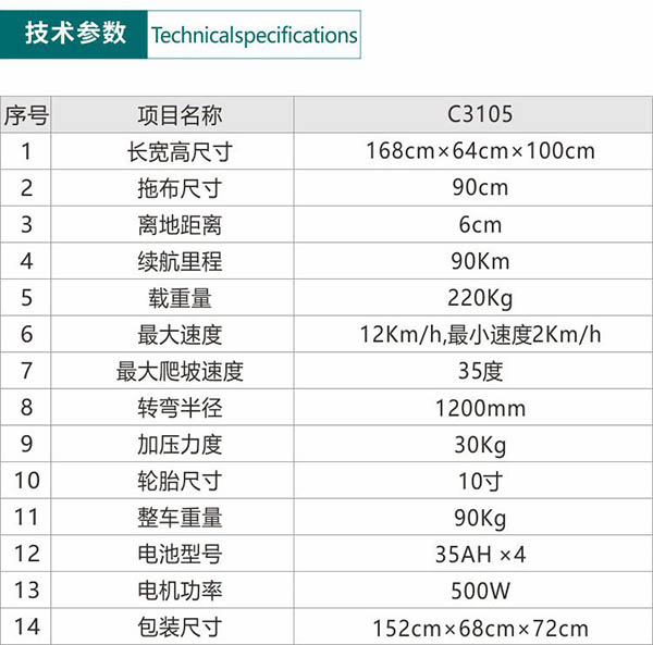 电动山丹尘推车C3105